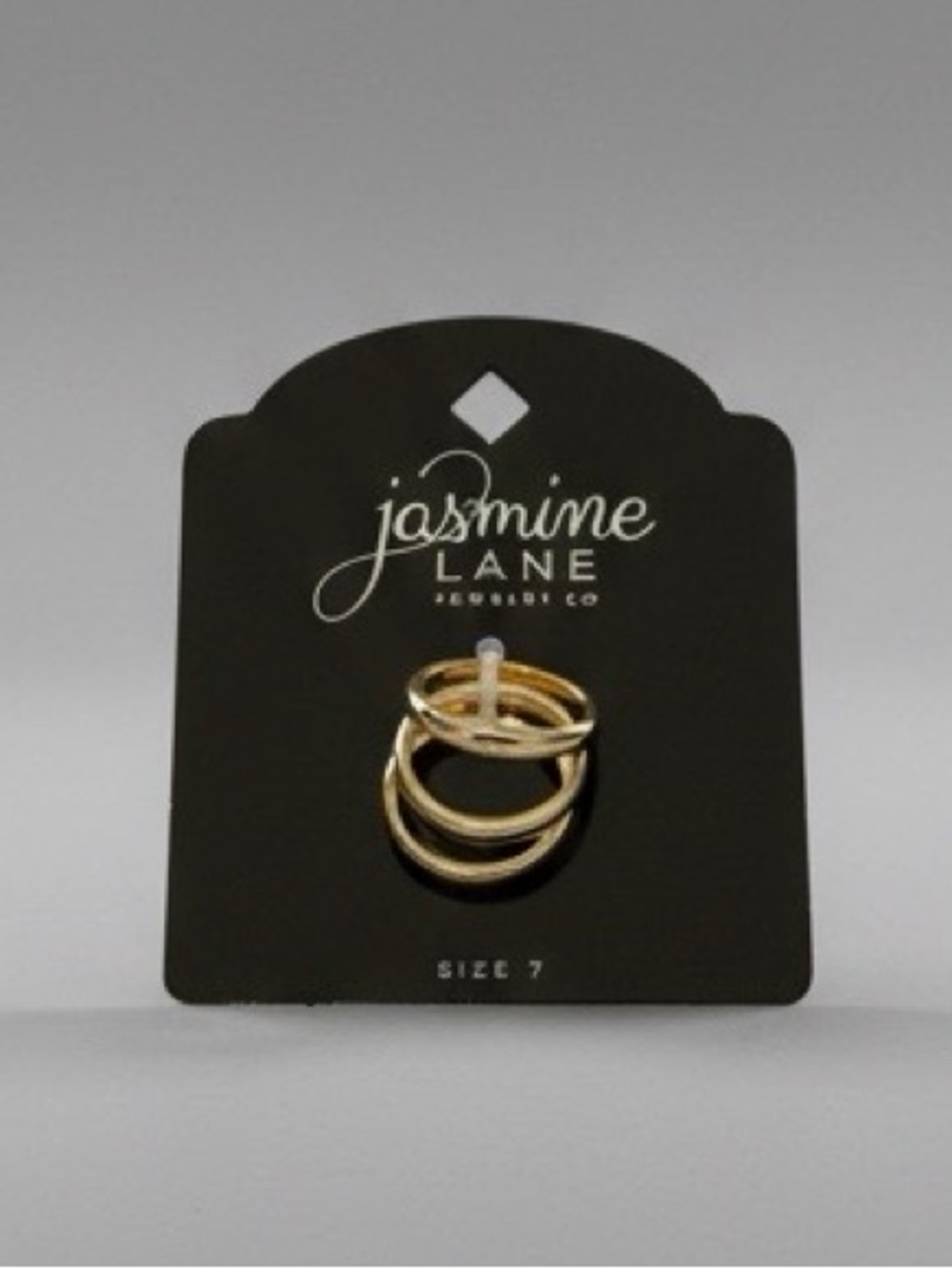 Jasmine Lane Gold Tone Stackable Ring Set - Size 7 NWT